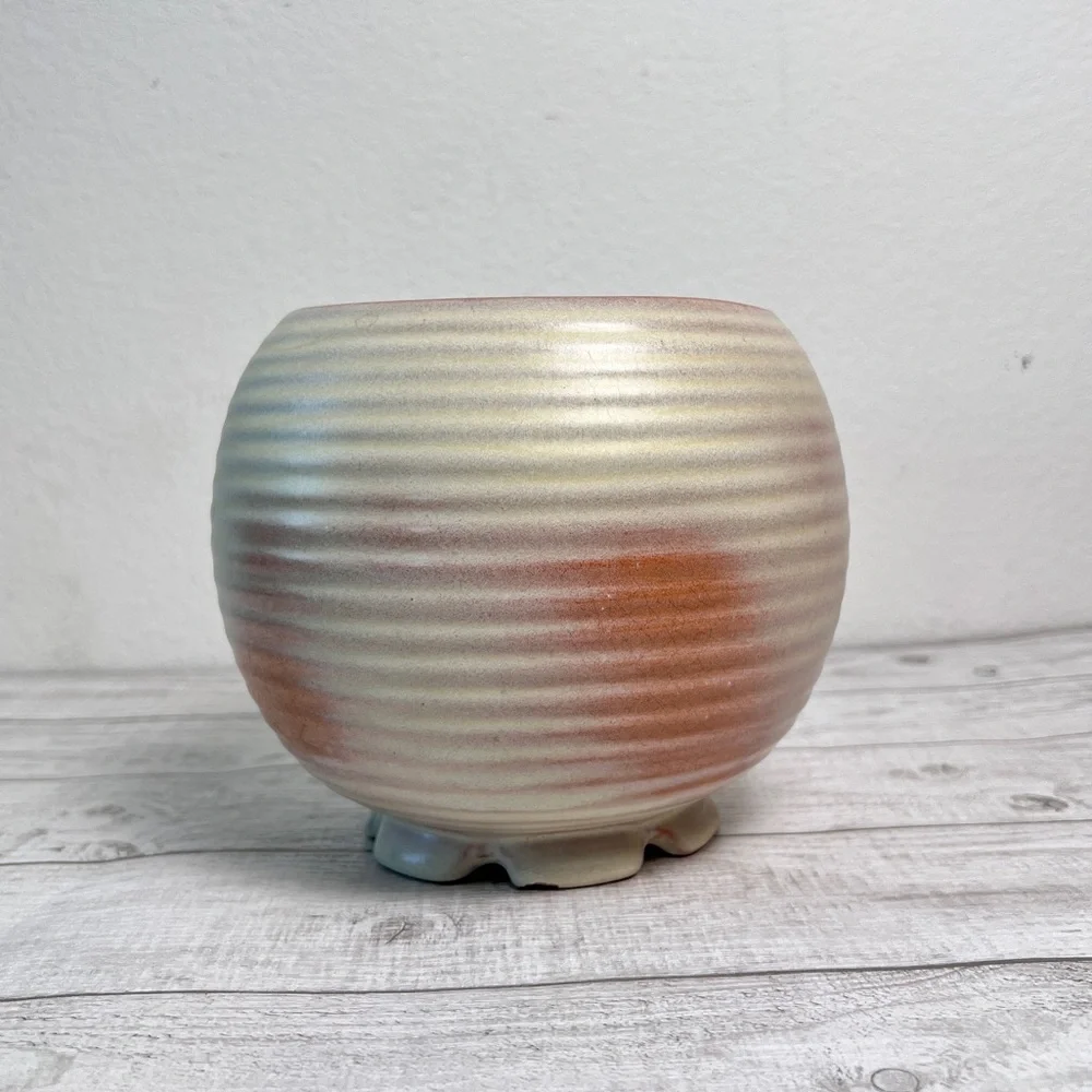 Vintage Frankoma Pottery‎ Beehive Vase 70-B Prairie Green Ribbed Medium 6